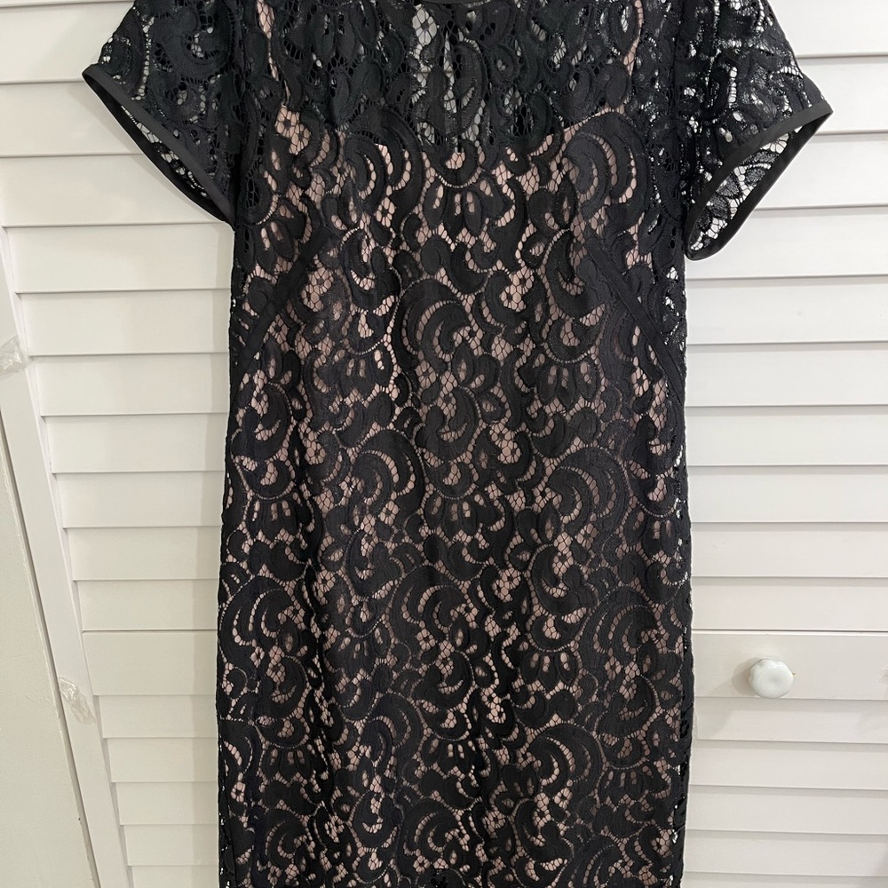 Ann Taylor Loft Black lace dress size 6